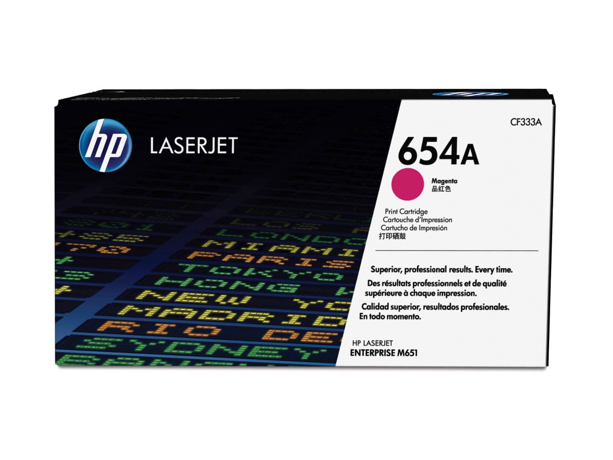 HP 654A toner magenta authentique LaserJet