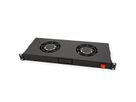 ROLINE 19" Unité de ventilation, 2 ventilateurs, thermostat, noire