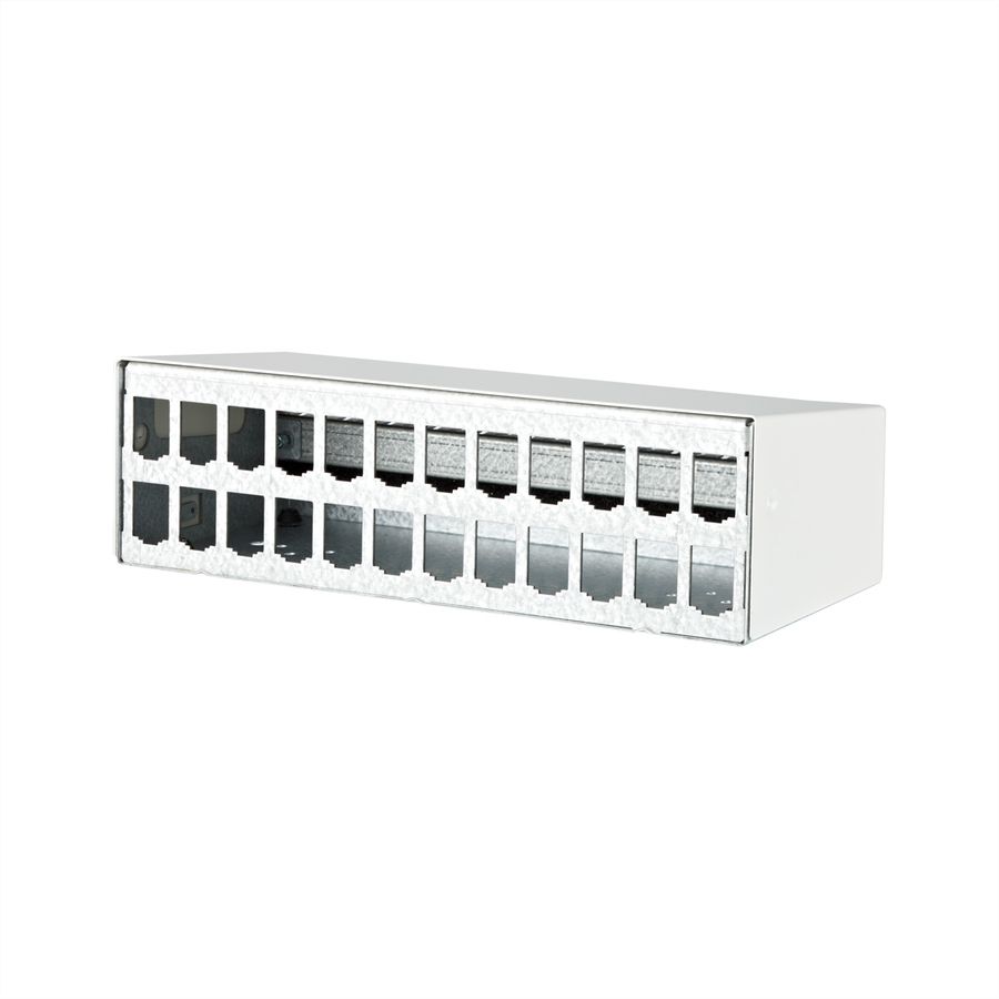 METZ CONNECT Modul boîtier en saillie 2x12 ports blanc pur, non équipé