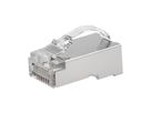 ROLINE Connecteur modulaire blindé Cat.6A (Classe EA), Pass-Through, pour câble solide/tresse, 10 unités