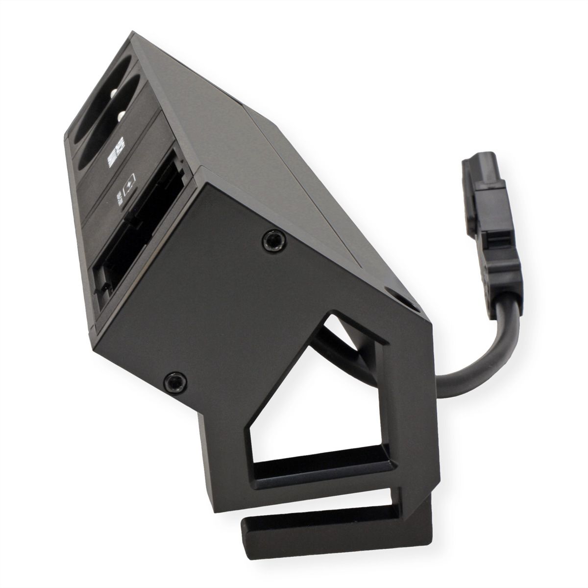 BACHMANN DESK2 2xUTE 1xUSB C 30W 1xCM 0,2m GST18 RAL9005