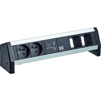 BACHMANN DESK1 Bloc multiprise 2xUTE 1x chargeur USB double A/A 15W