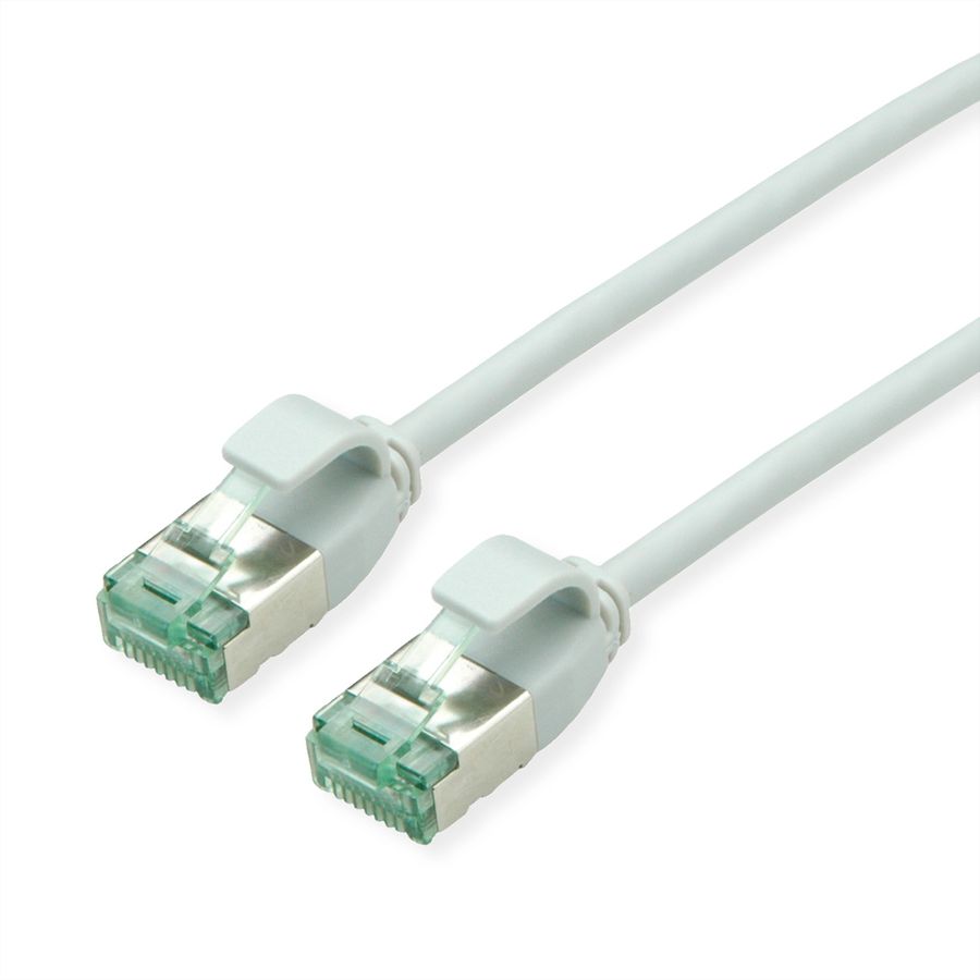 ROLINE RM Cordon DataCenter U/FTP Cat.6A (Classe EA), slim, gris, 0,15 m