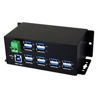 EXSYS EX-1112HMVS Hub à 12 ports USB 3.2 Gen1 protection de surtension et boîtier métal