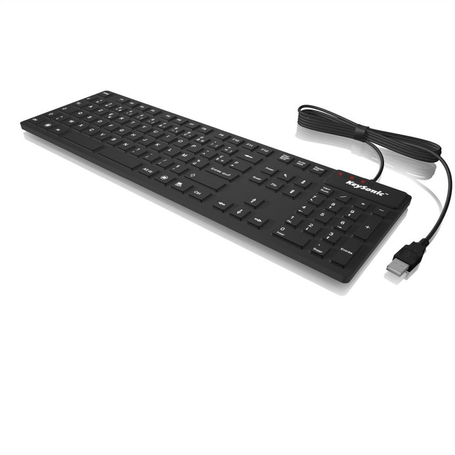 KEYSONIC KSK-8030 Clavier industriel USB IP68 noir