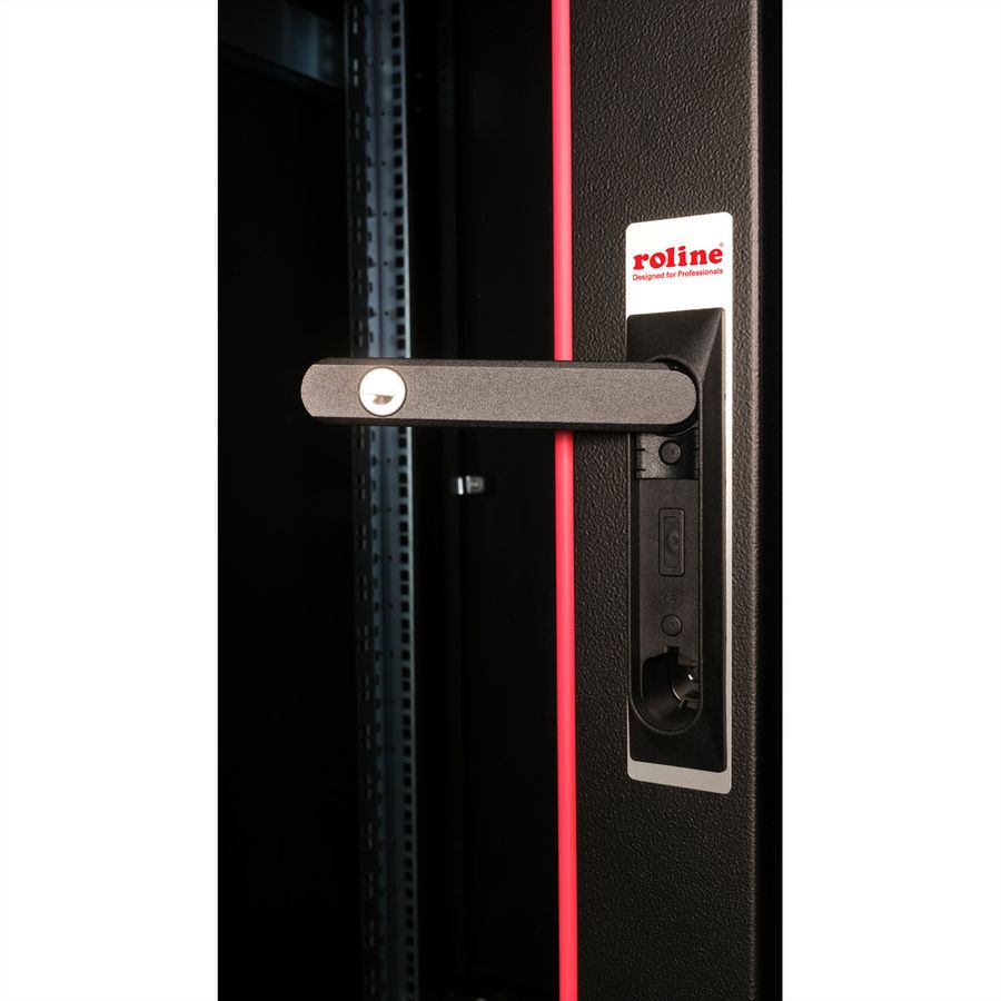 ROLINE 19" Baie réseau Pro 22U, 600x600 LxP Porte verre noir