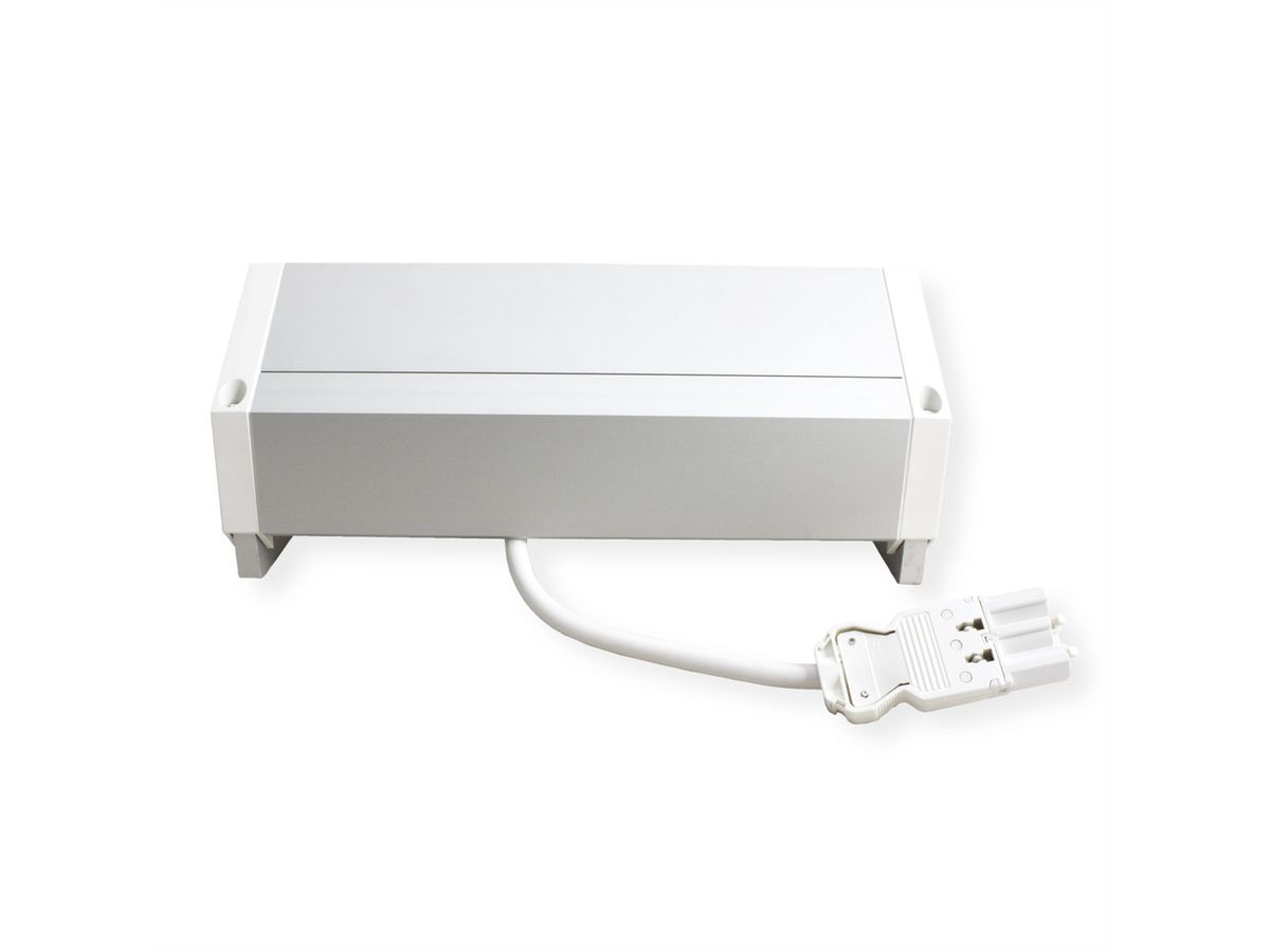 BACHMANN DESK2 ALU WHITE 2xUTE 1xCM 1xUSB A/C 22W 0,2m GST18