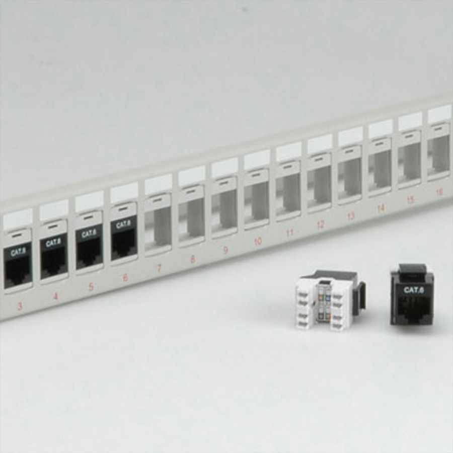 ROLINE Panneau de brassage 19" pour Keystones 24 ports, non-blindé, gris