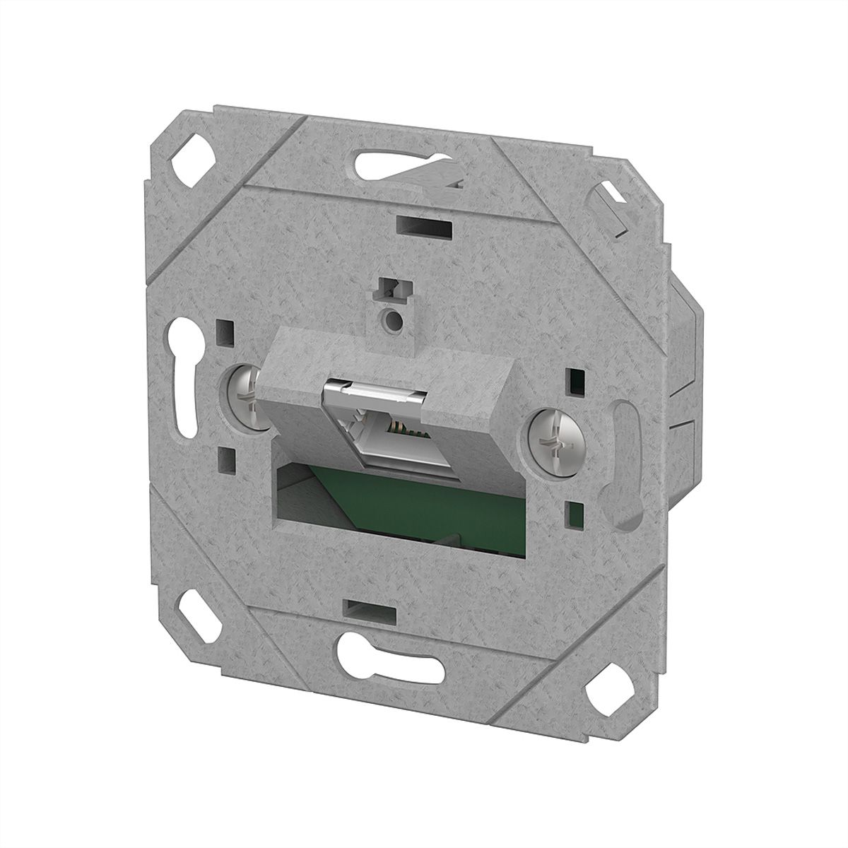 METZ CONNECT E-DAT C6A LSA++ Prise, 1 port, encastré pour gammes d'interrupteurs design (UP0), métallique