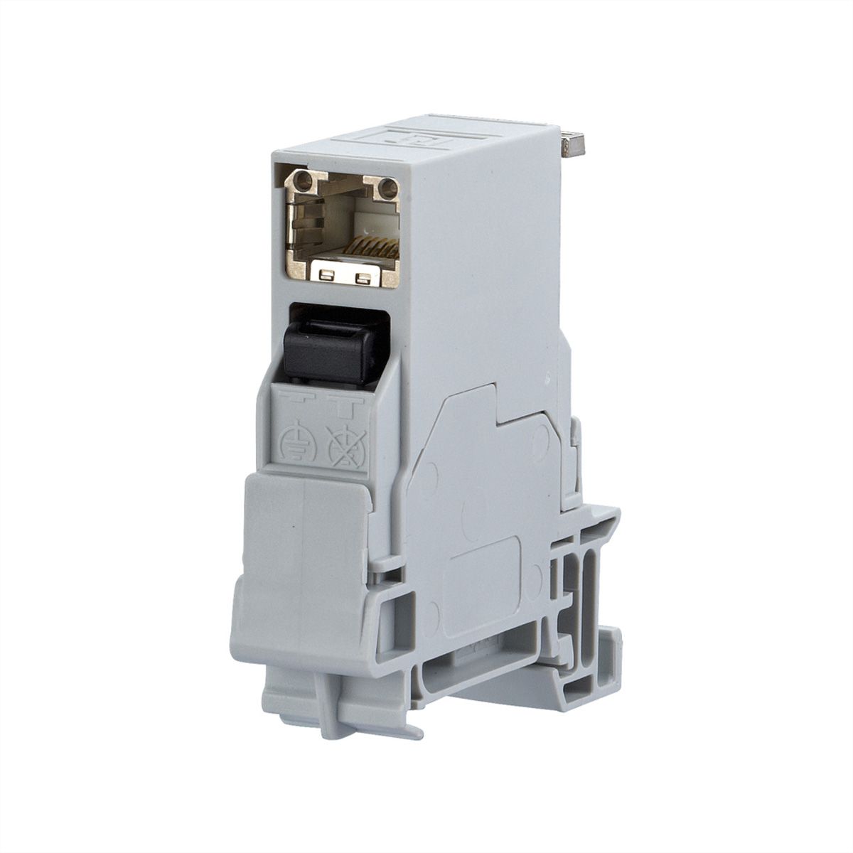 METZ CONNECT E-DAT Industry rail de serrage TS35, RJ45 insert de field jack Cat.6 Class EA, T568B