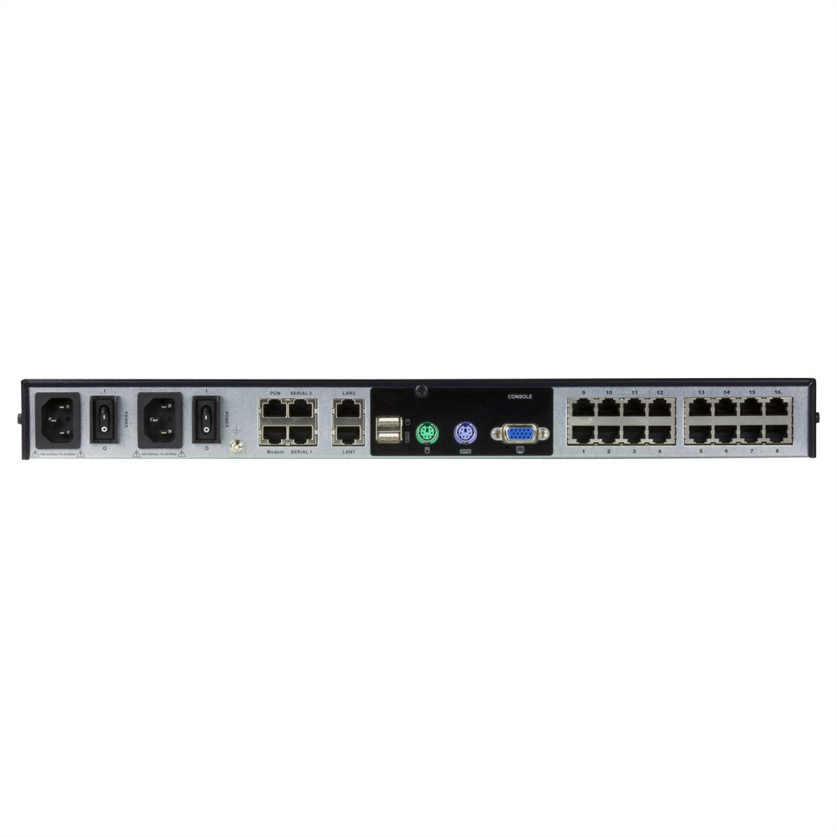 ATEN KN1116VA Commutateur KVM sur IP Cat 5, 16 ports, 1 local /1 distant, support virtuel