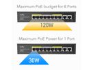 CUDY GS1010PE Switch 8 ports Gigabit PoE+, 2 ports Gigabit Uplink 120W