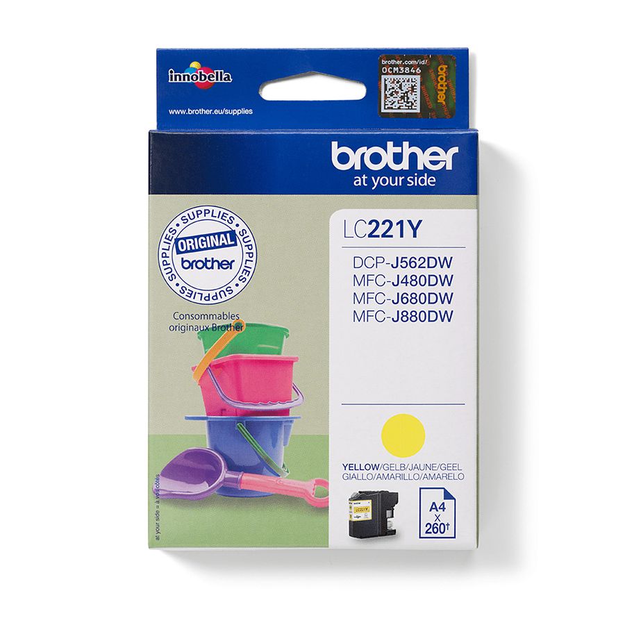 Brother LC221Y - Cartouche d'encre originale - Jaune