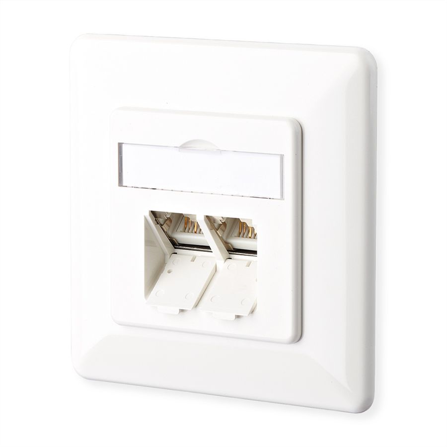 METZ CONNECT E-DAT C6 2 ports UP blanc pur