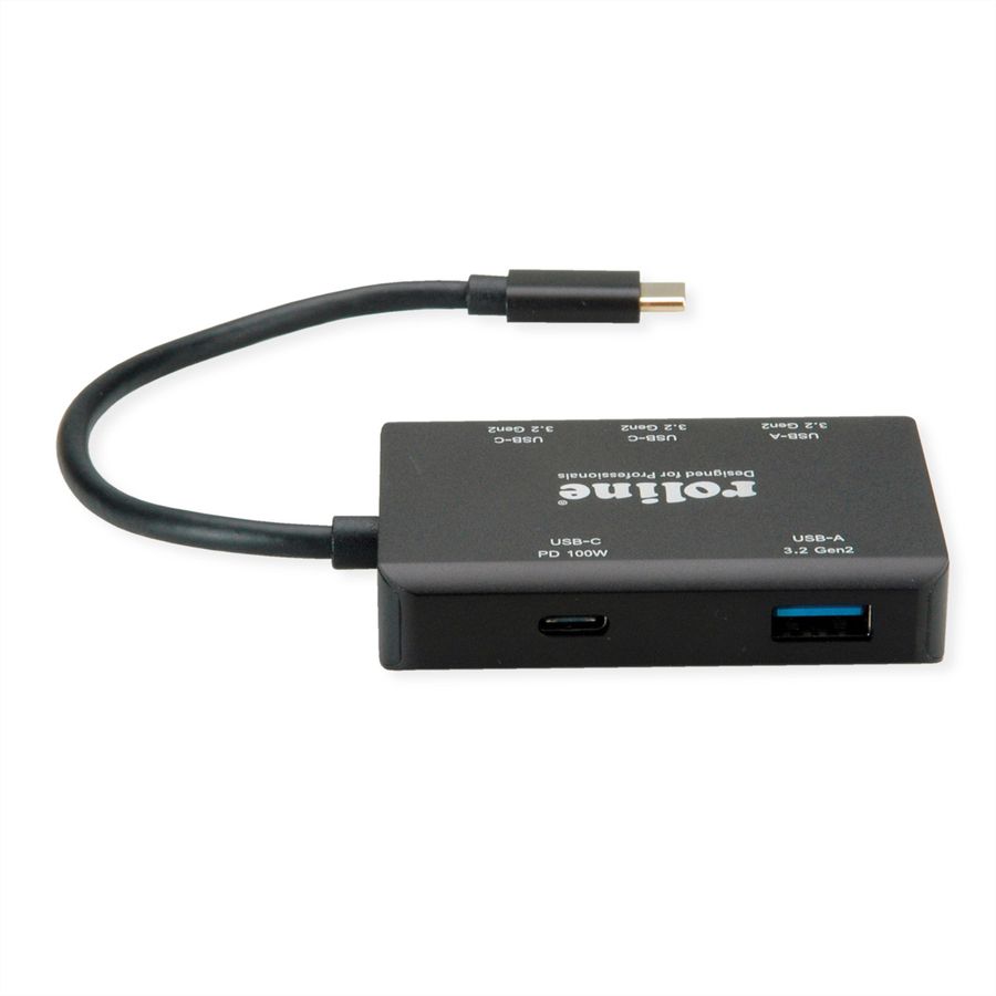 ROLINE Hub USB 3.2 Gen2 , 4 ports (2x A + 2x C), +PD(100W)