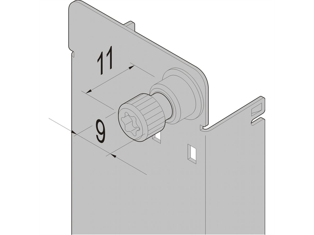Vis de fixation SCHROFF pour la face avant MTCA.4