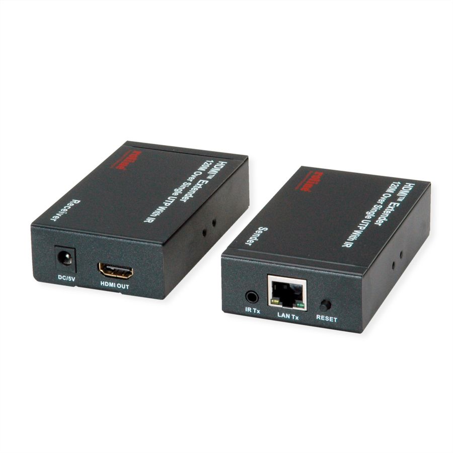 ROLINE Prolongateur HDMI via IP, 1080P, 120m, avec IR