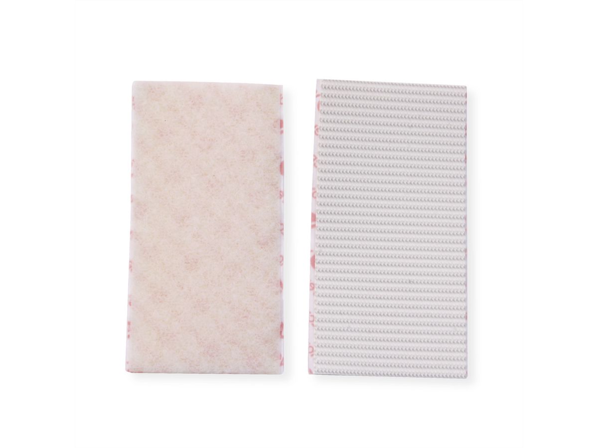VELCRO® Bandes 50x100mm x 2 blanches, crochets&velours autocollants extra fort