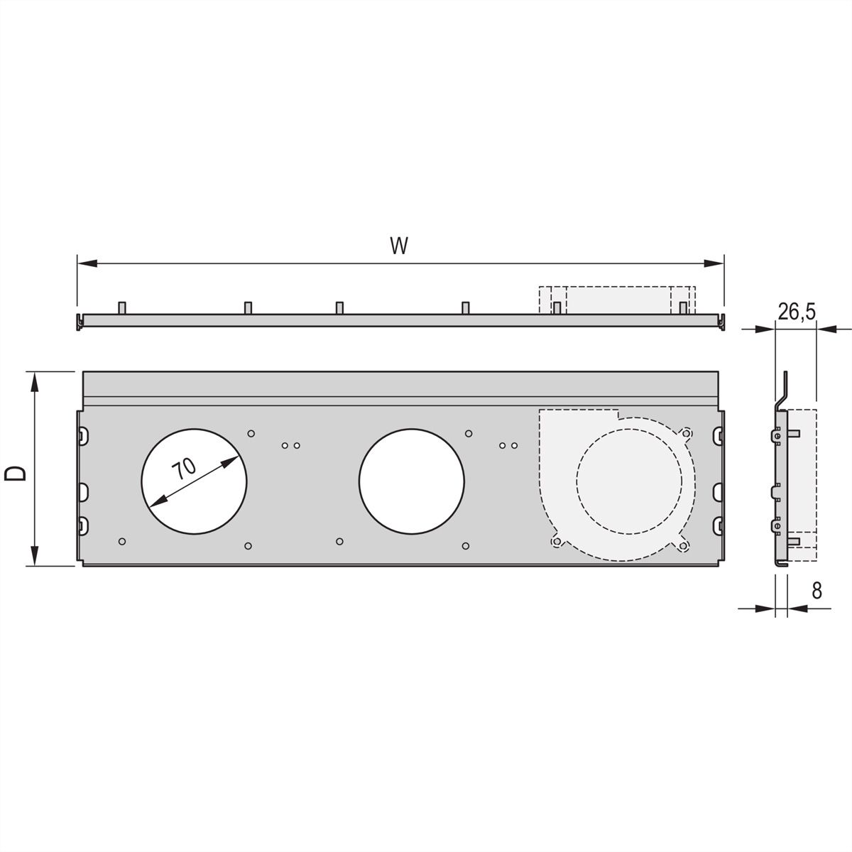 Unité de ventilation radiale SCHROFF RatiopacPRO AIR, 1 ventilateur, 42 CV, 220 mm
