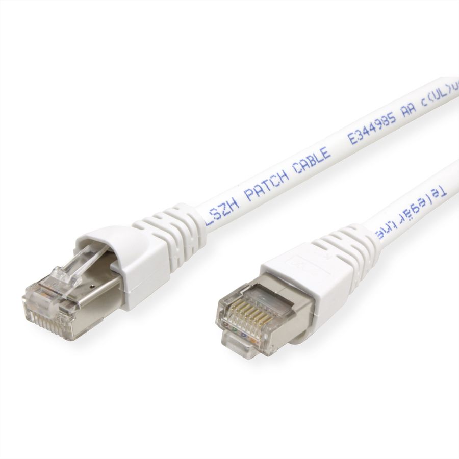 TELEGÄRTNER Cordon S/FTP, Cat.6A, LSOH, blanc, 1,5 m
