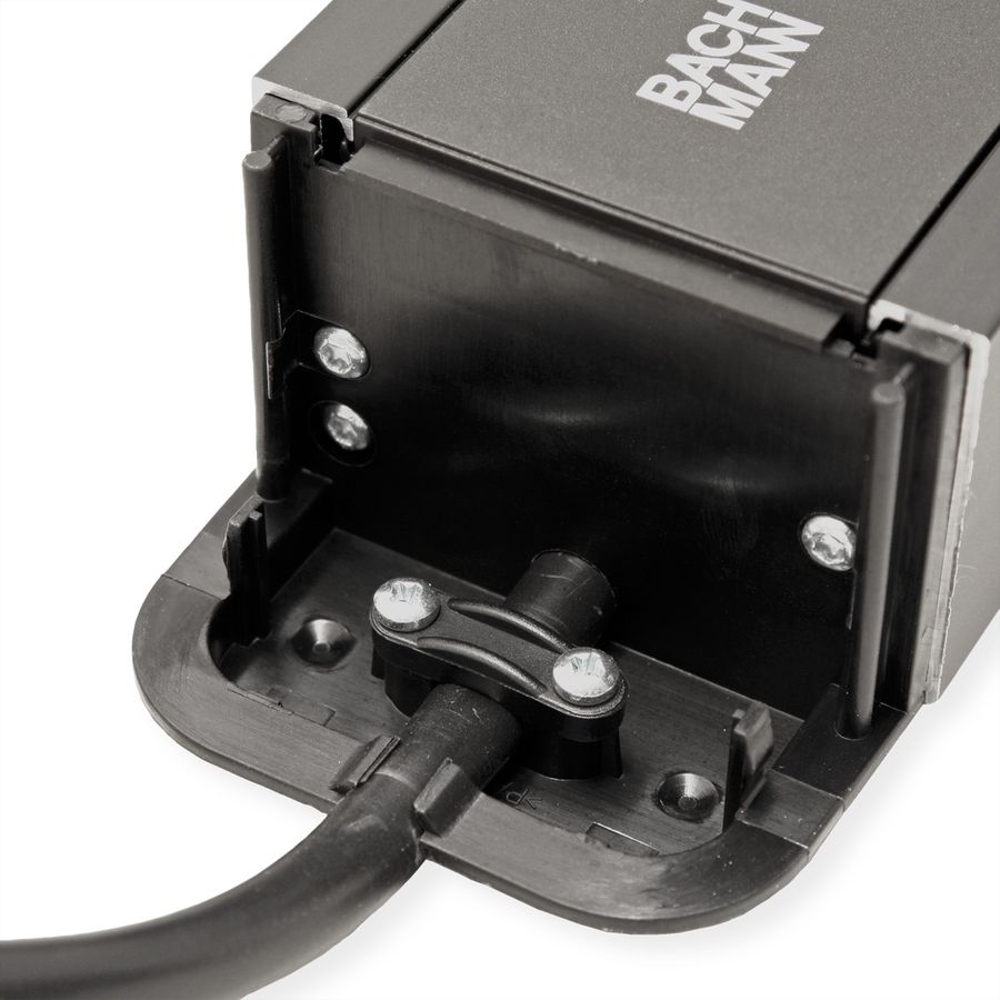 BACHMANN PRIMO2 Prise multiple 6x UTE, aluminium, noir, 2 m