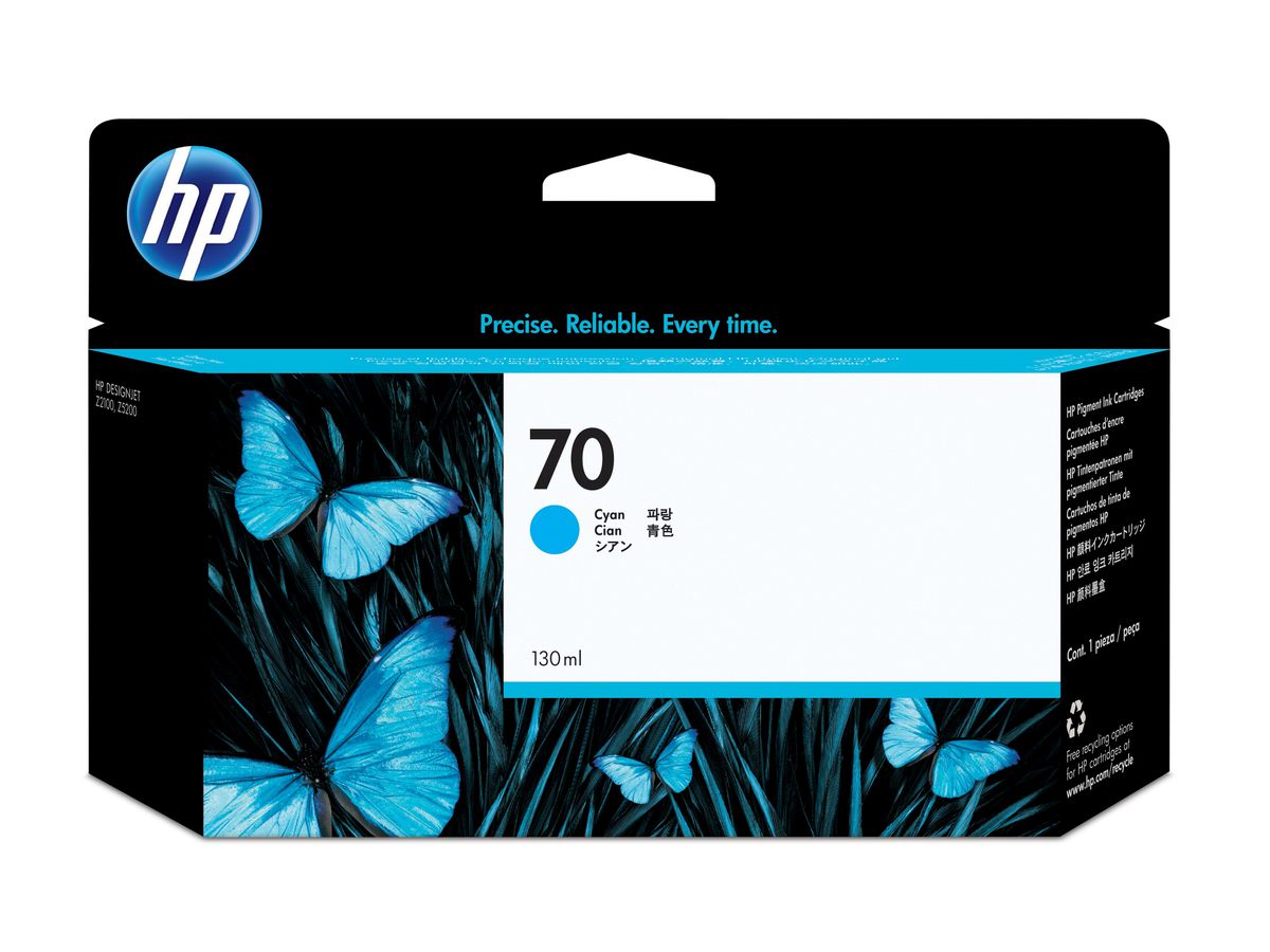 HP 70 cartouche d'encre DesignJet cyan, 130 ml