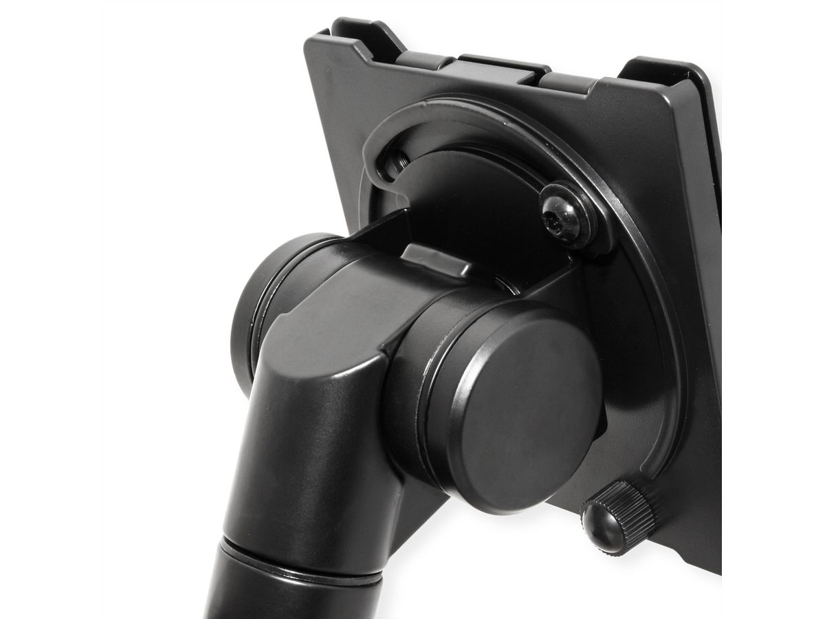 ROLINE Support LCD lourd, montage sur bureau, 4 articulations, jusqu'à 22/27 kg, noir