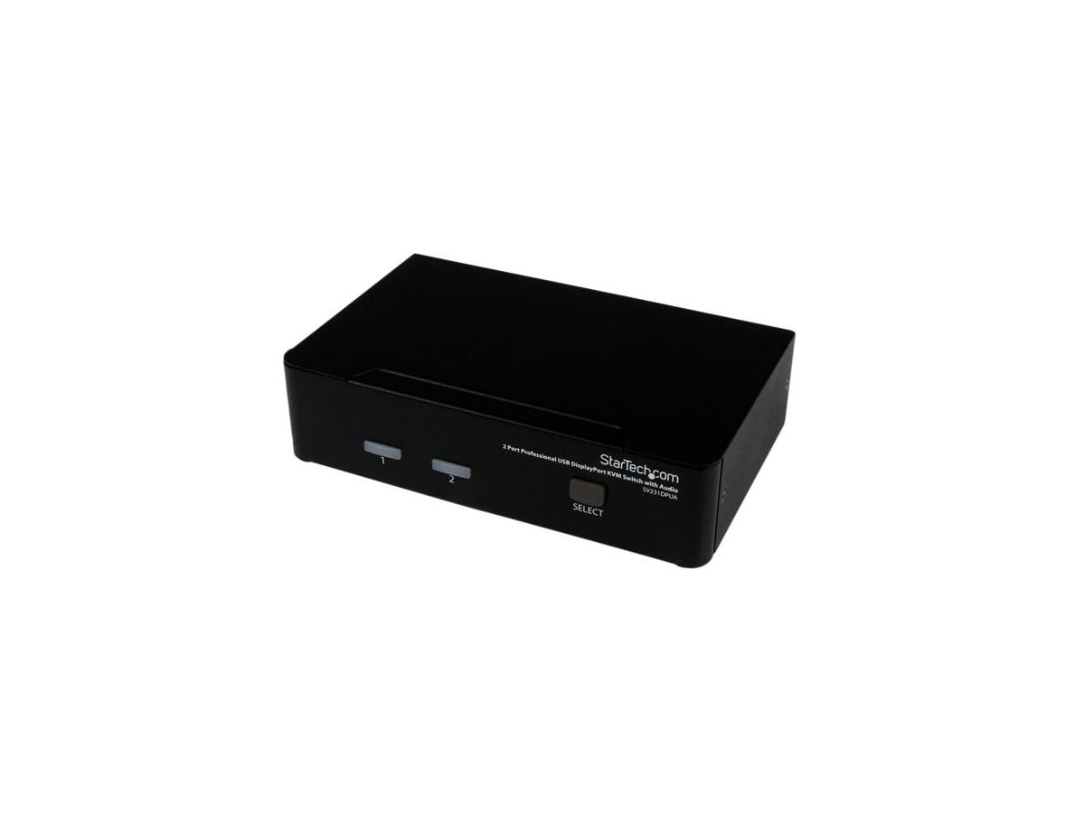 StarTech.com Commutateur KVM 2 Ports DisplayPort, USB et Audio - Switch KVM - 2560x1600