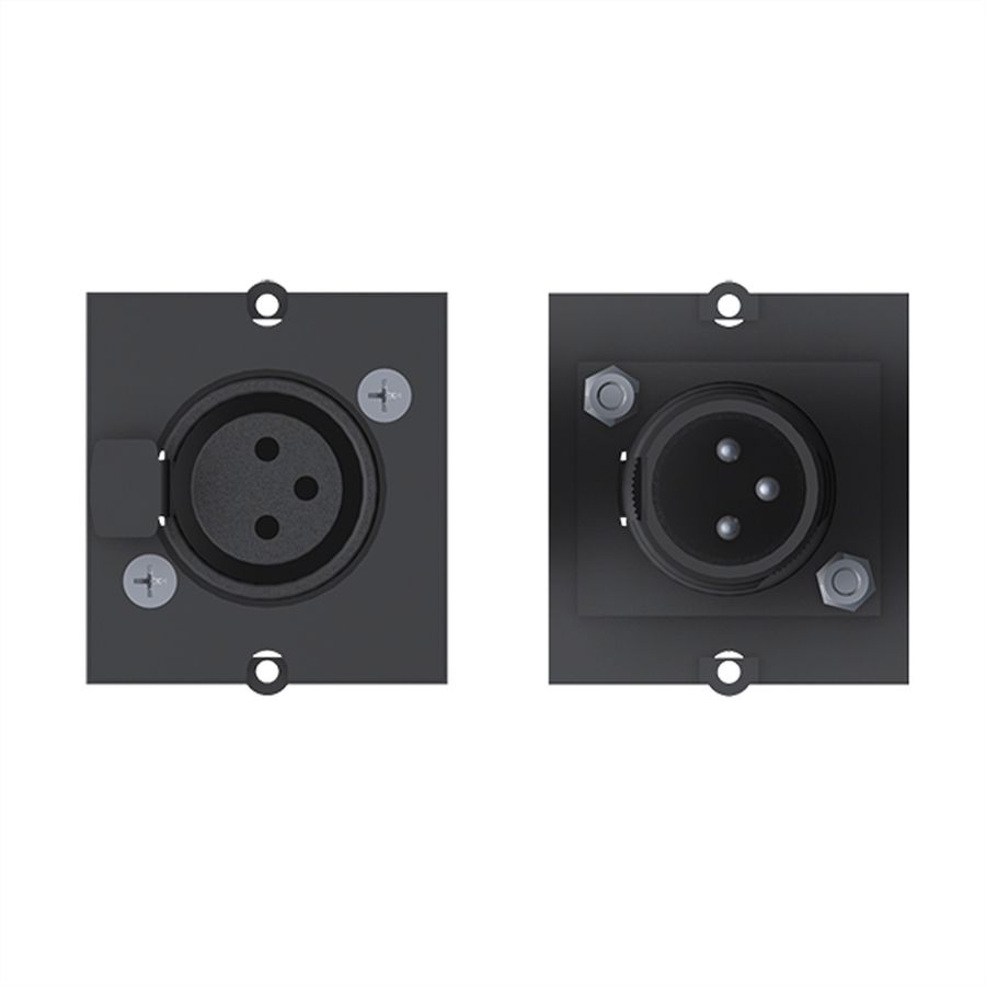 BACHMANN Module Custom 1 x fiche XLR, 3 pôles noir