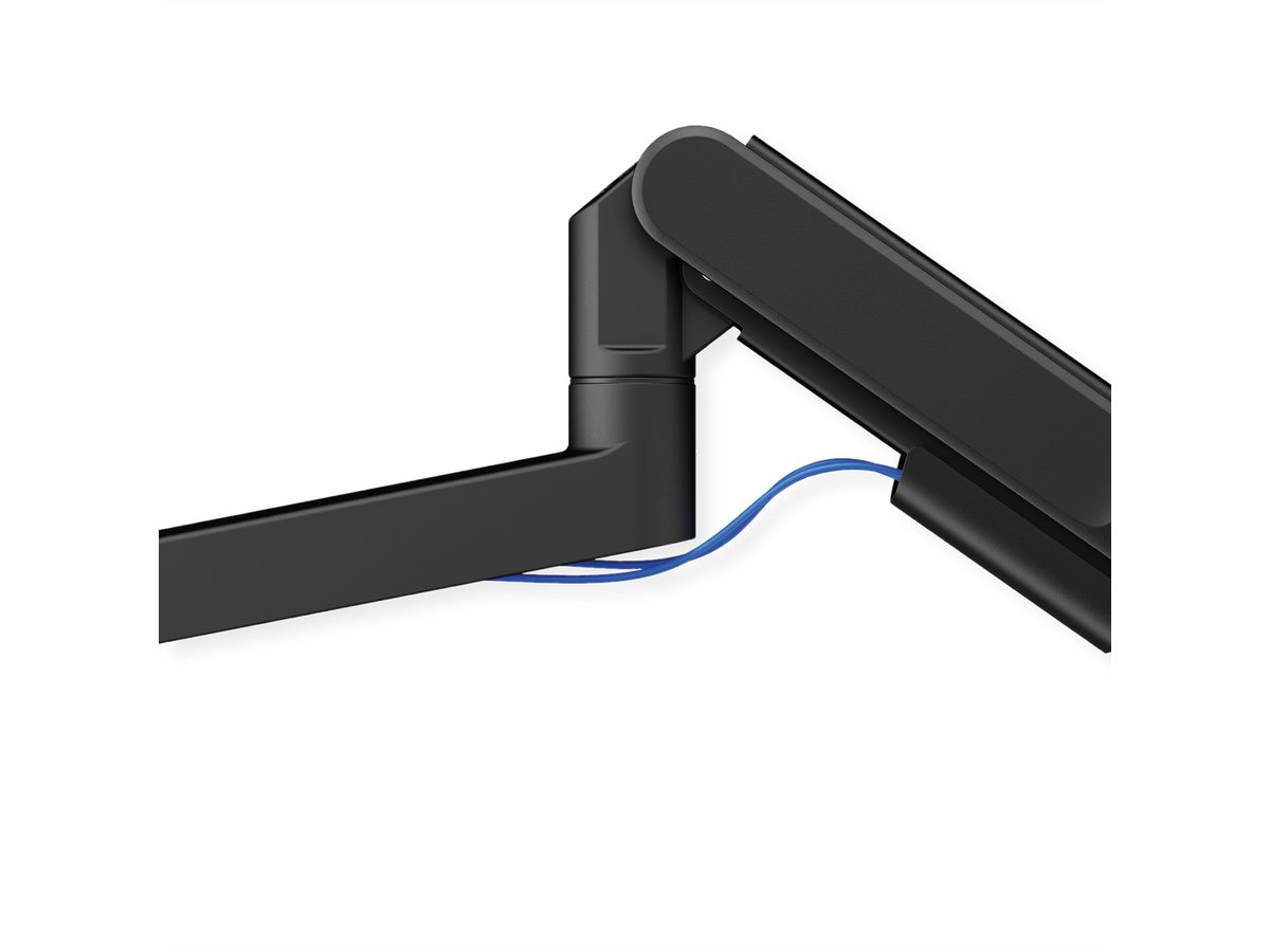 ROLINE Support LCD lourd, montage sur bureau, 4 articulations, jusqu'à 22/27 kg, noir