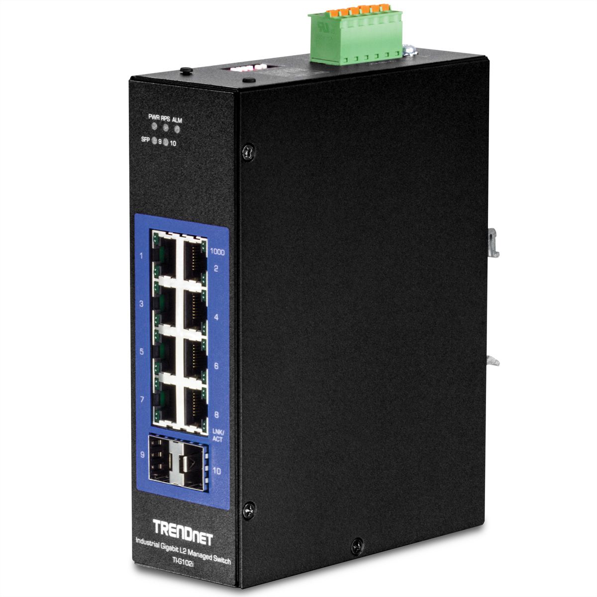 TRENDnet TI-G102i Switch rail DIN industriel administrable L2 Gigabit à 10 ports
