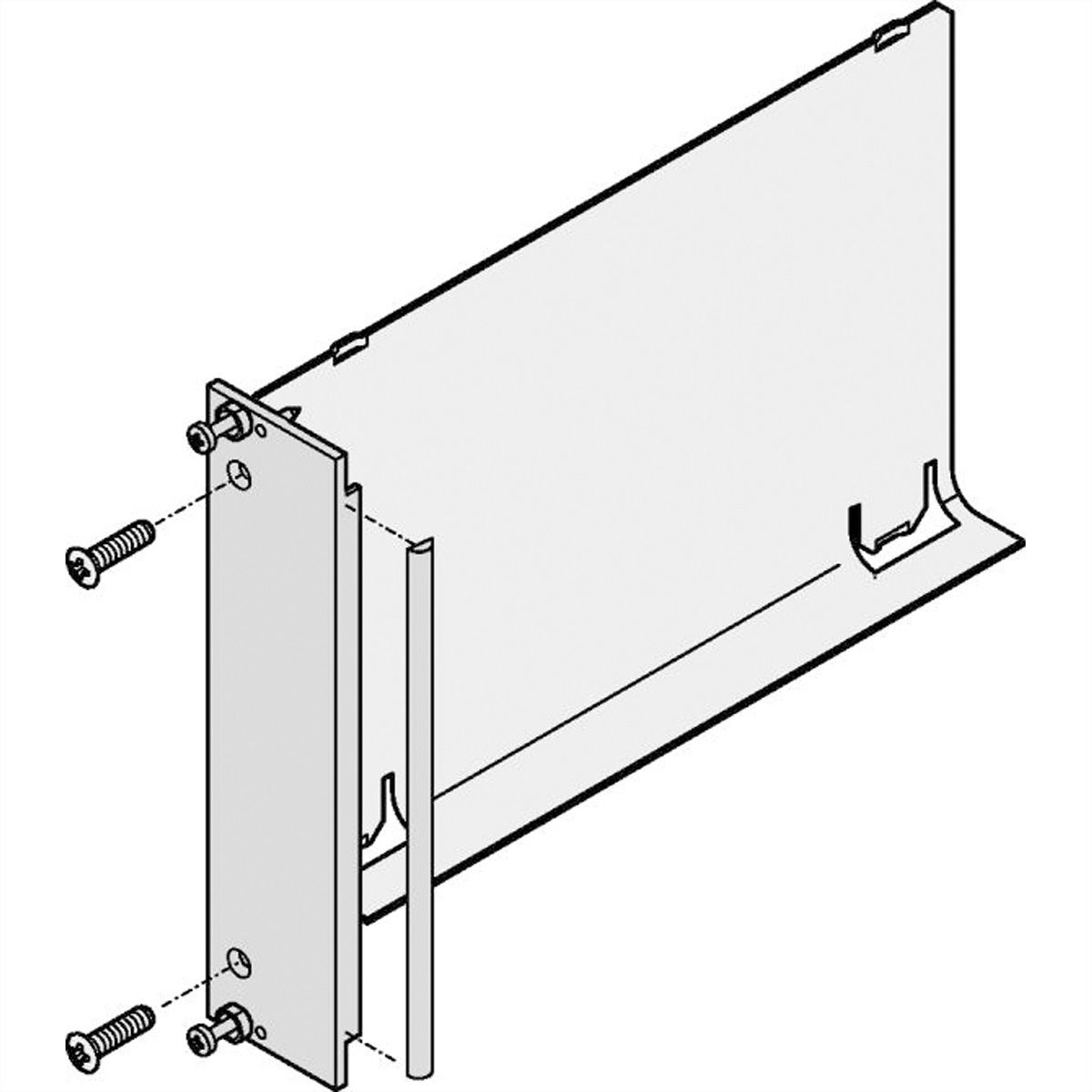 SCHROFF Baffle d'air, panneau frontal en U, blindage Refrofit, textile, 6 U, 4 CV, 160 mm