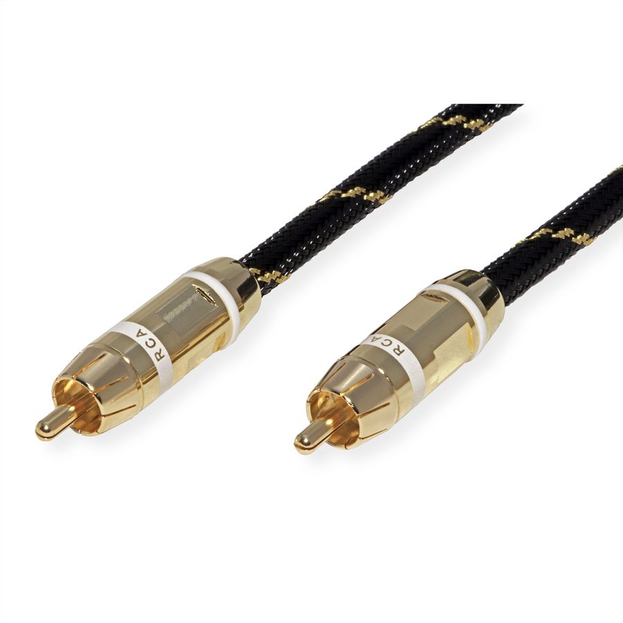 ROLINE GOLD Câble de raccordement RCA simplex M / M, blanc, 5 m