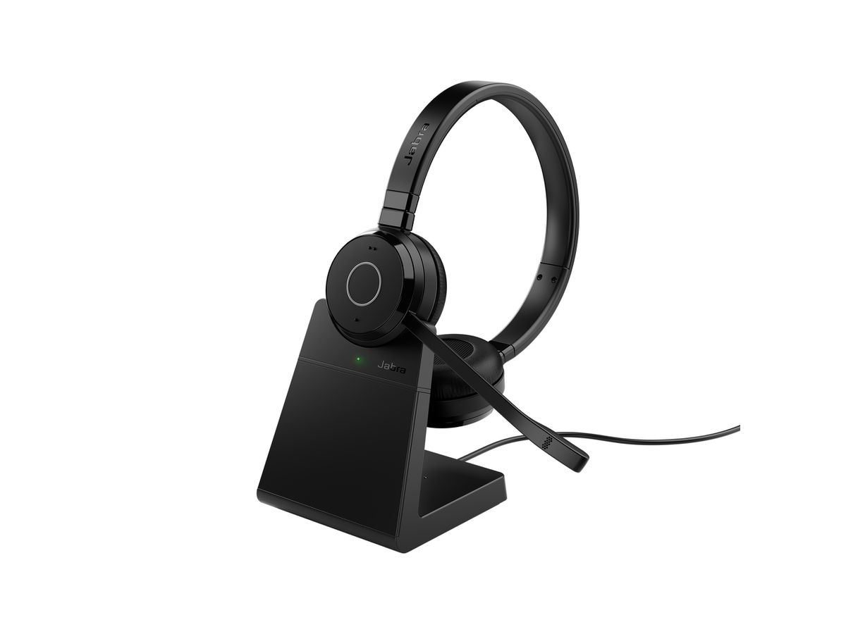 Jabra Evolve 65 TE Casque Avec fil &sans fil Arceau Bureau/Centre d'appels USB Type-A Bluetooth Socle de chargement Noir