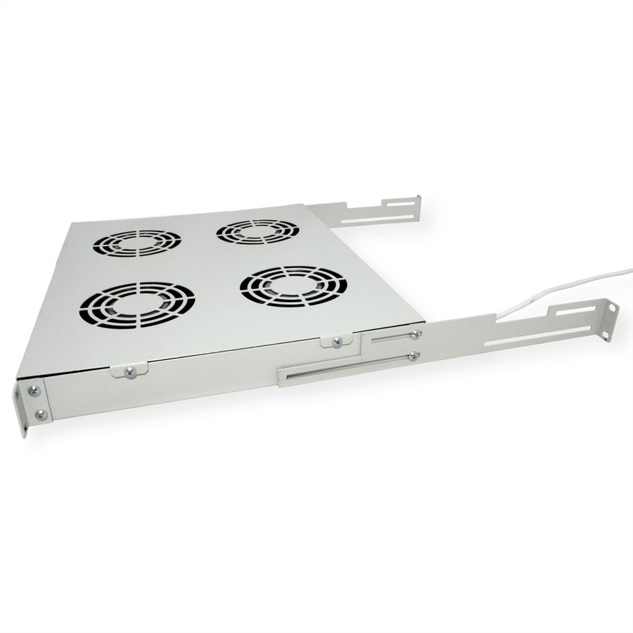 ROLINE 19" Unité de ventilation, 4 ventilateurs, Thermostat gris