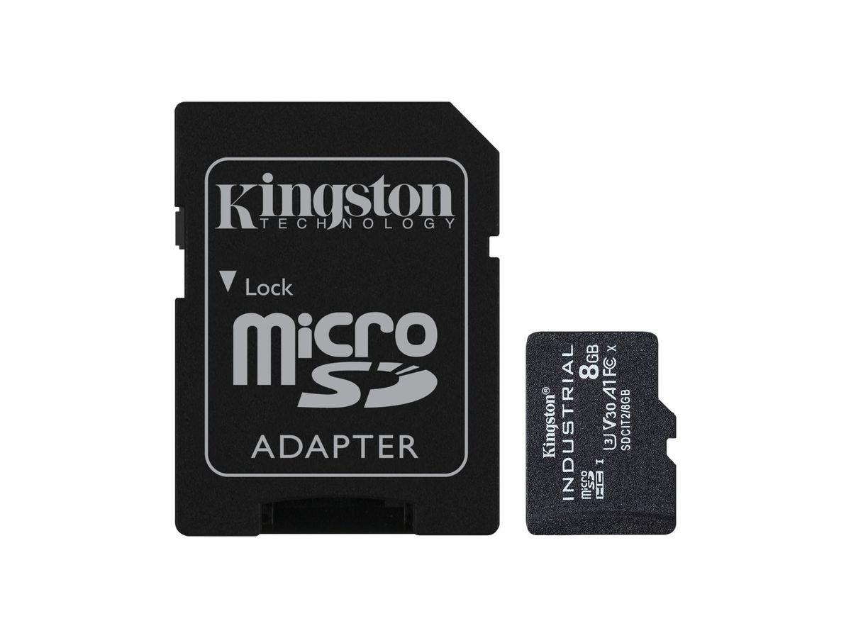 Kingston Technology Industrial mémoire flash 8 Go MicroSDHC UHS-I Classe 10