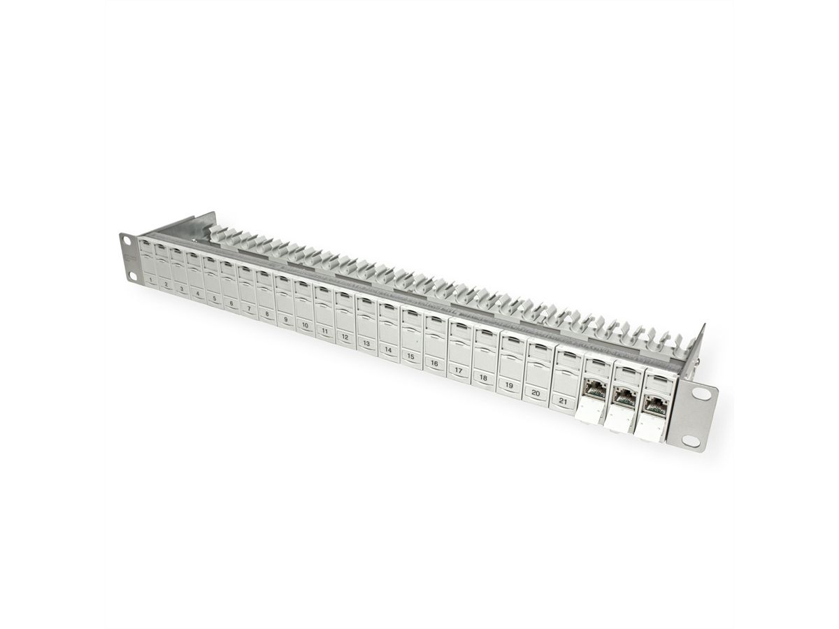 BTR Panneau 19" 1UH équipé de 24 modules E-DAT Cat.6 (Classe E)