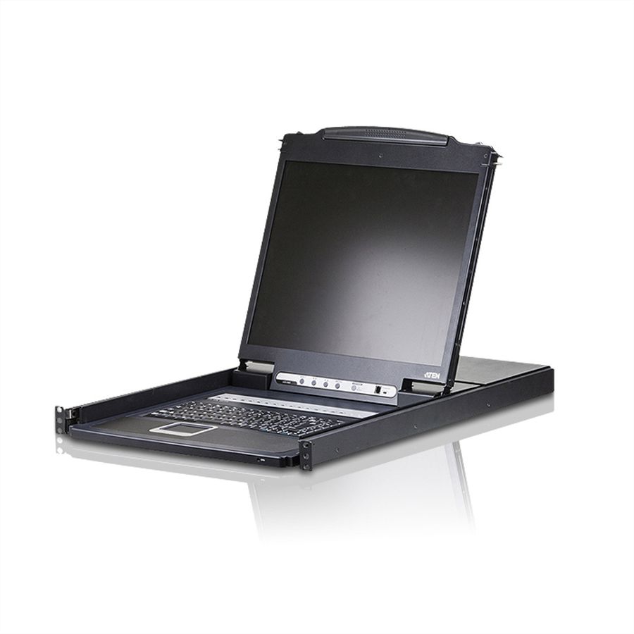 ATEN CL1316N Commutateur KVM VGA LCD à un seul rail PS/2-USB 16 ports, FR-Layout