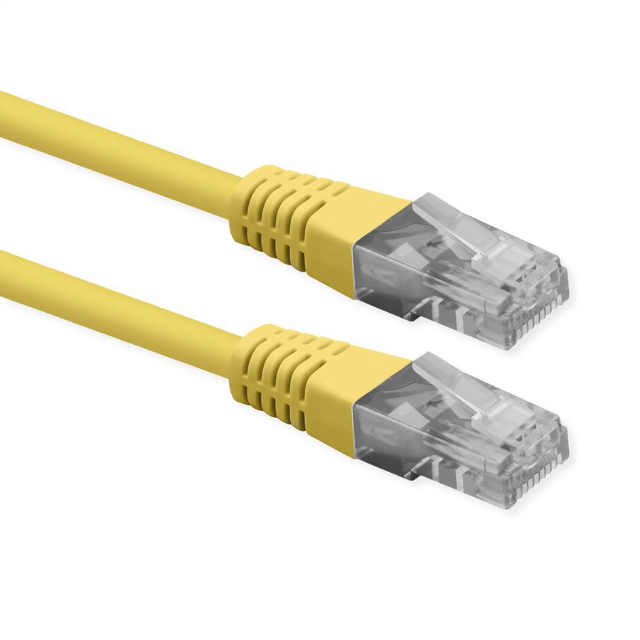 ROLINE Cordon Cat.6 (Classe E), UTP, PoE, jaune, 5 m