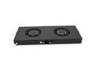 ROLINE 19" Unité de ventilation, 2 ventilateurs, thermostat, noire