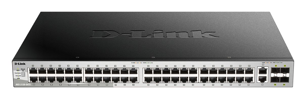 D-Link DGS-3130-54TS/E commutateur réseau Géré L3 Gigabit Ethernet (10/100/1000) Gris