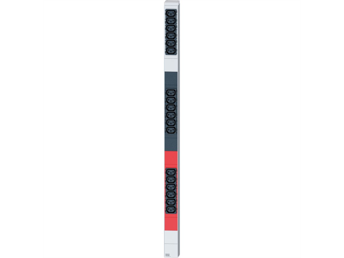 BACHMANN IT PDU ALU 0U 18x C13 CEE 3x16A rouge