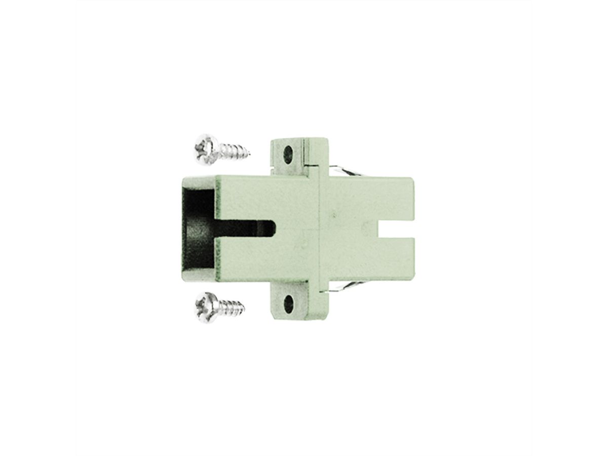 TELEGÄRTNER  Coupleur SC, Multimode, Manchon en céramique, boîtier en plastique, beige, Z77