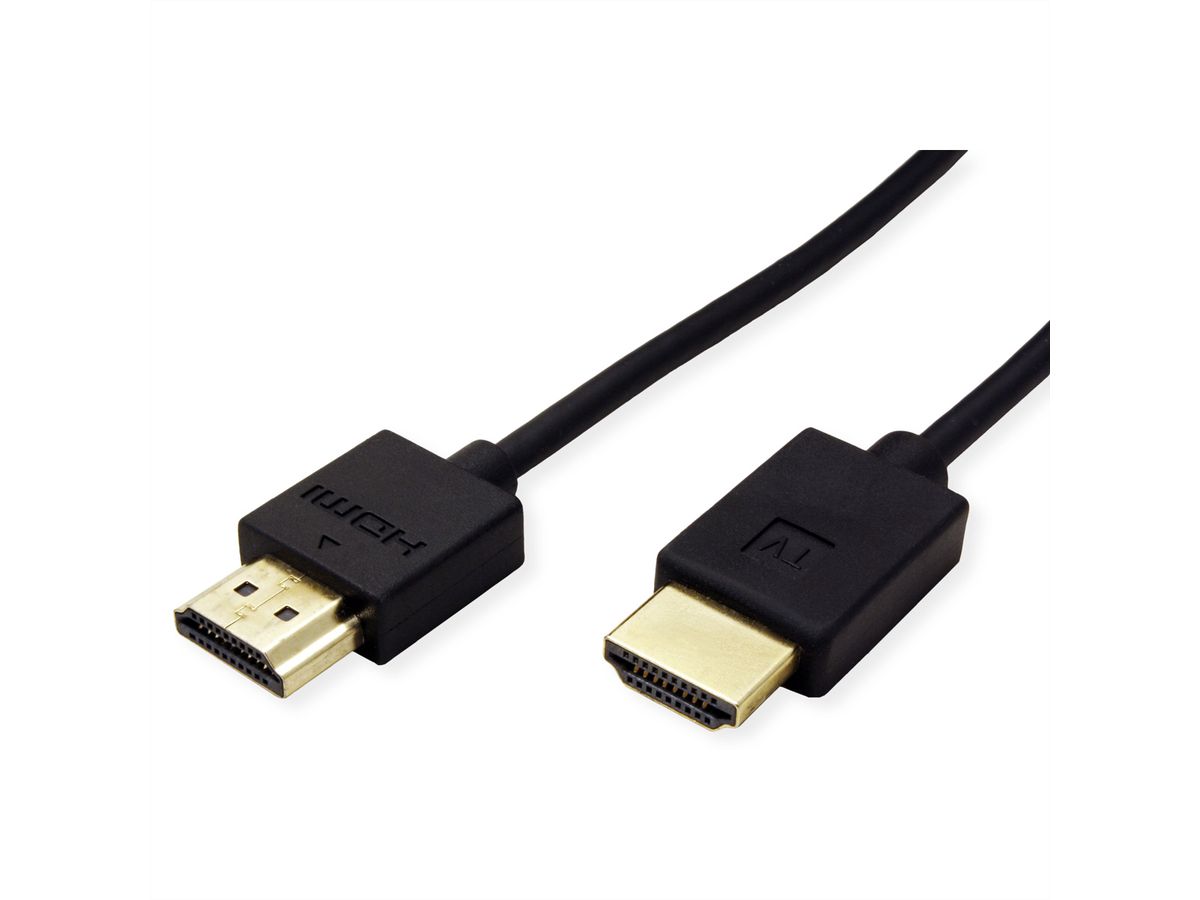 ROLINE Câble HDMI Ultra HD avec Ethernet, 4K, actif, M/M, noir, 5 m