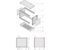 SCHROFF RatiopacPRO, coffret de bureau, blindage à monter ultérieurement, garniture avant, 4 U, 42 CV, 255 mm