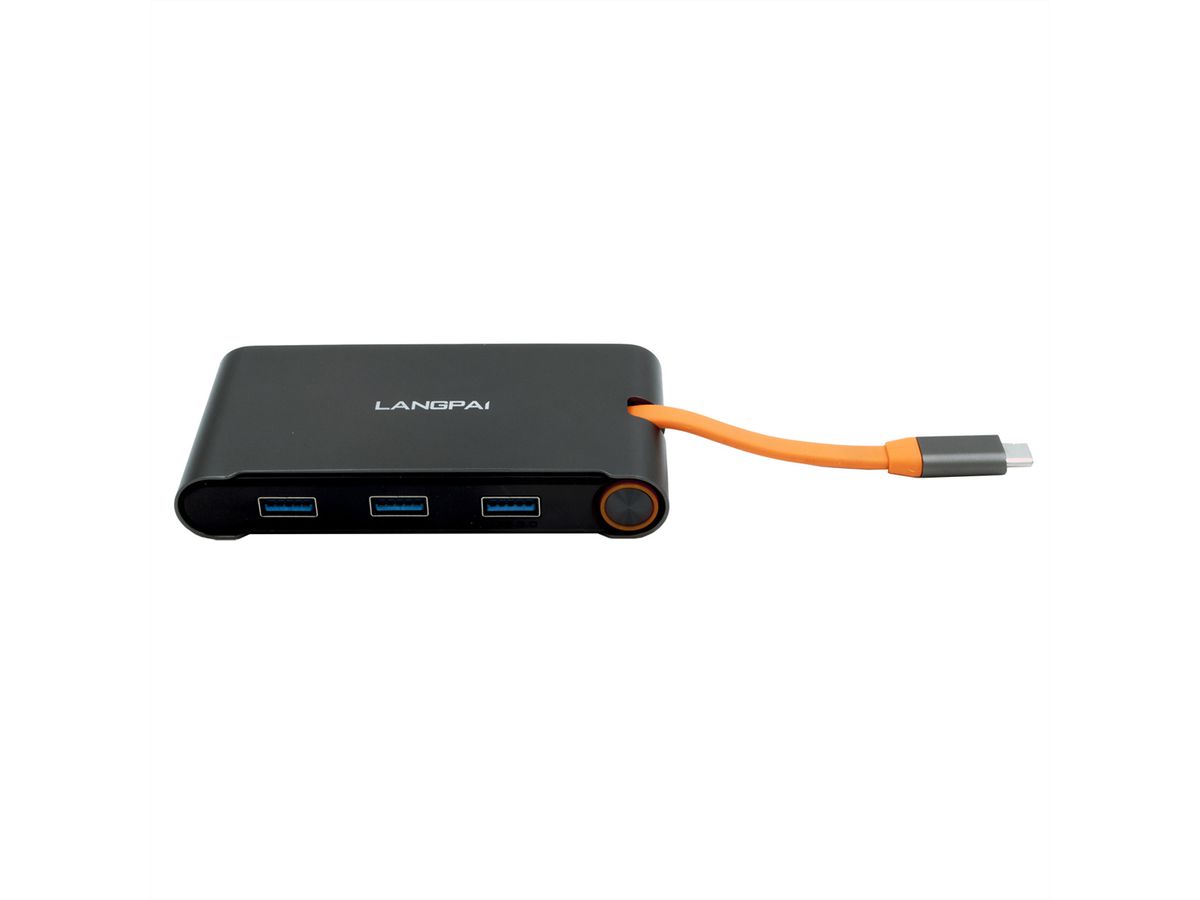 EXSYS EX-1198VS Hub à 7 ports USB 3.1 Gen1 C, adaptateur 12V/3A et câble USB C-C