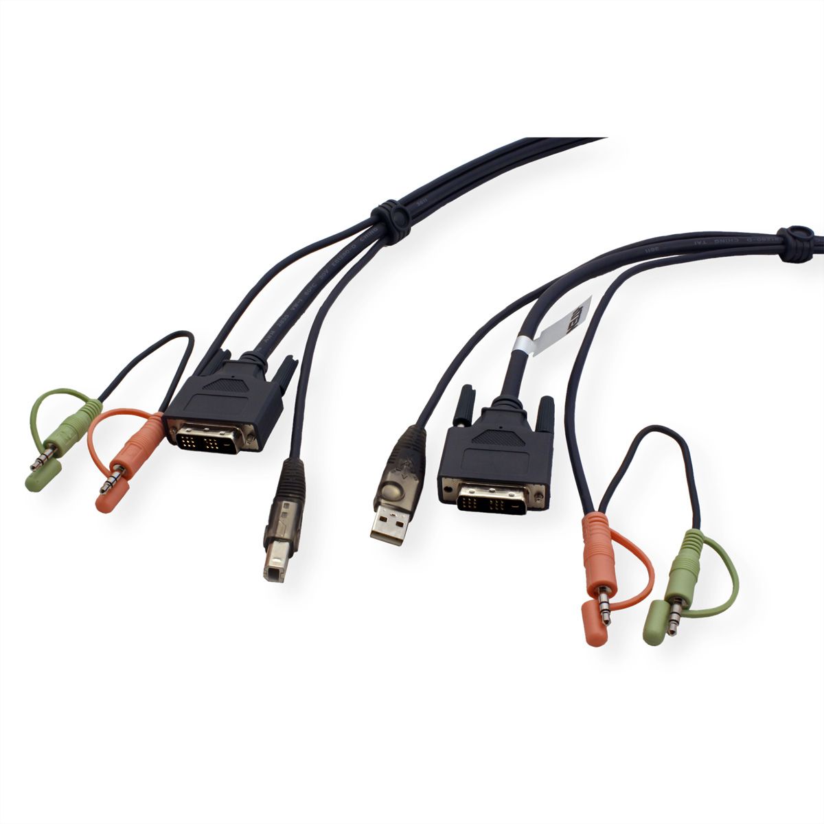 ATEN 2L-7D02U Câble KVM DVI-D (Single Link), USB, Audio, noir, 1,8 m