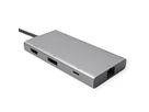 VALUE Station d'accueil USB type C, HDMI+DP, 4K60, 3x US3.2Gen1 (1x C + 2x A), 1x PD, 1x RJ45