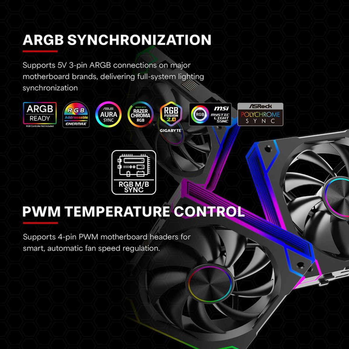 Xilence XPF120.ARGB 120mm PWM Ventilateur de boîtier, ARGB LED