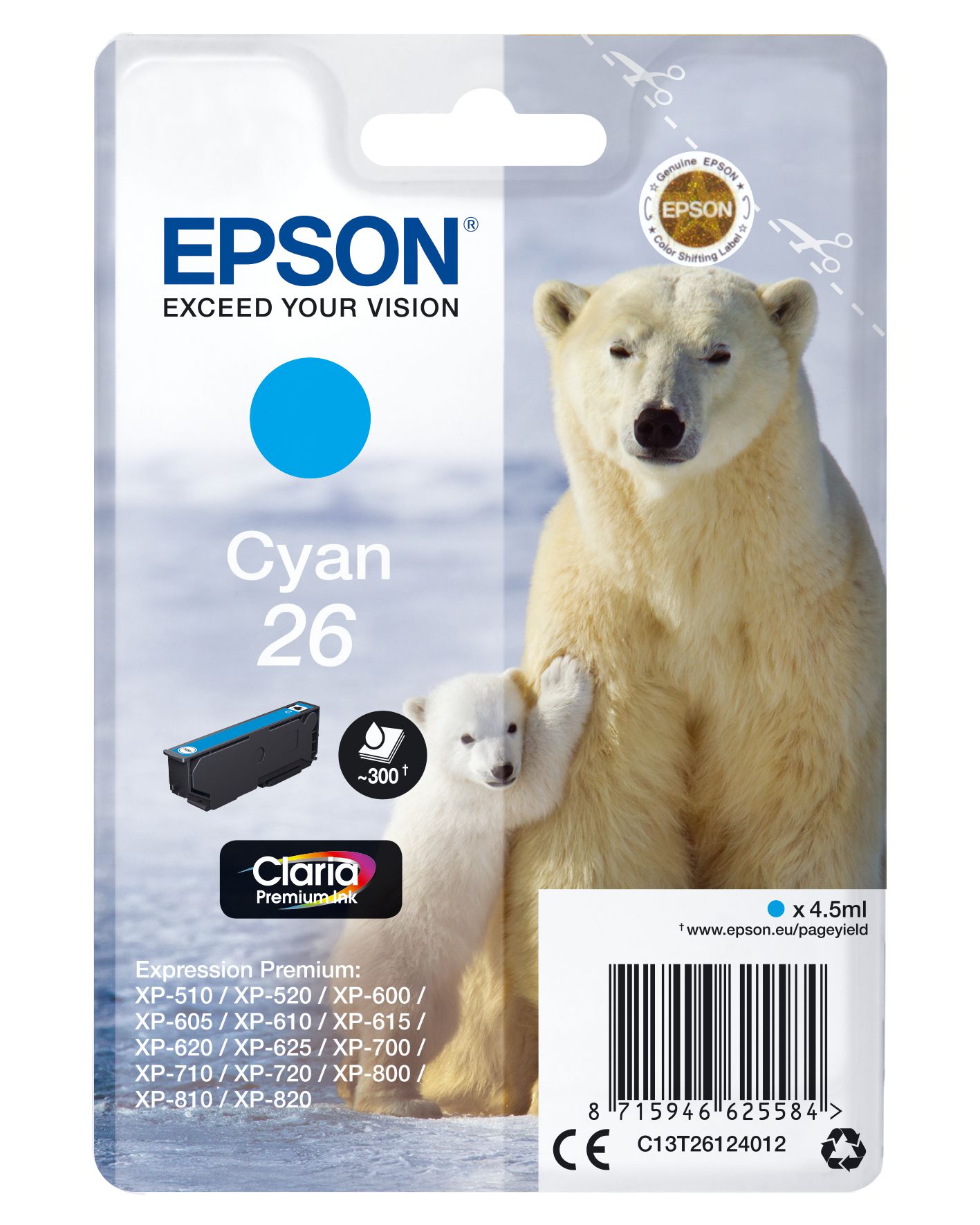 Epson Cartouche "Ours Polaire" - Encre Claria Premium C